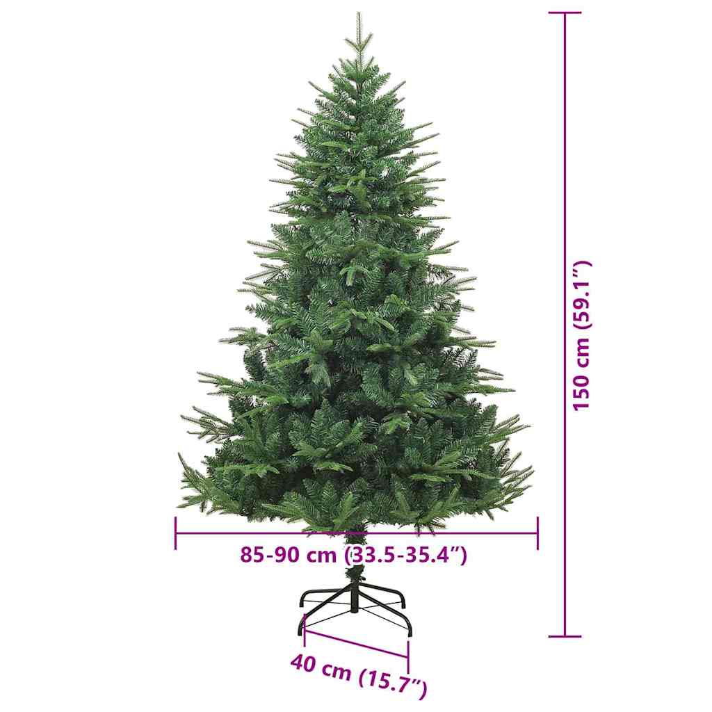 Künstlicher vorbeleuchteter Weihnachtsbaum mit Kugelset Grün