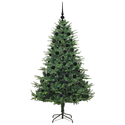 Künstlicher vorbeleuchteter Weihnachtsbaum mit Kugelset Grün