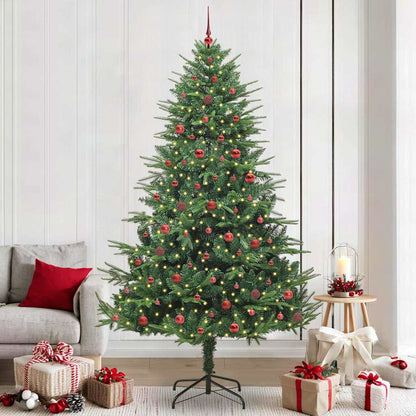 Künstlicher vorbeleuchteter Weihnachtsbaum mit Kugelset Grün