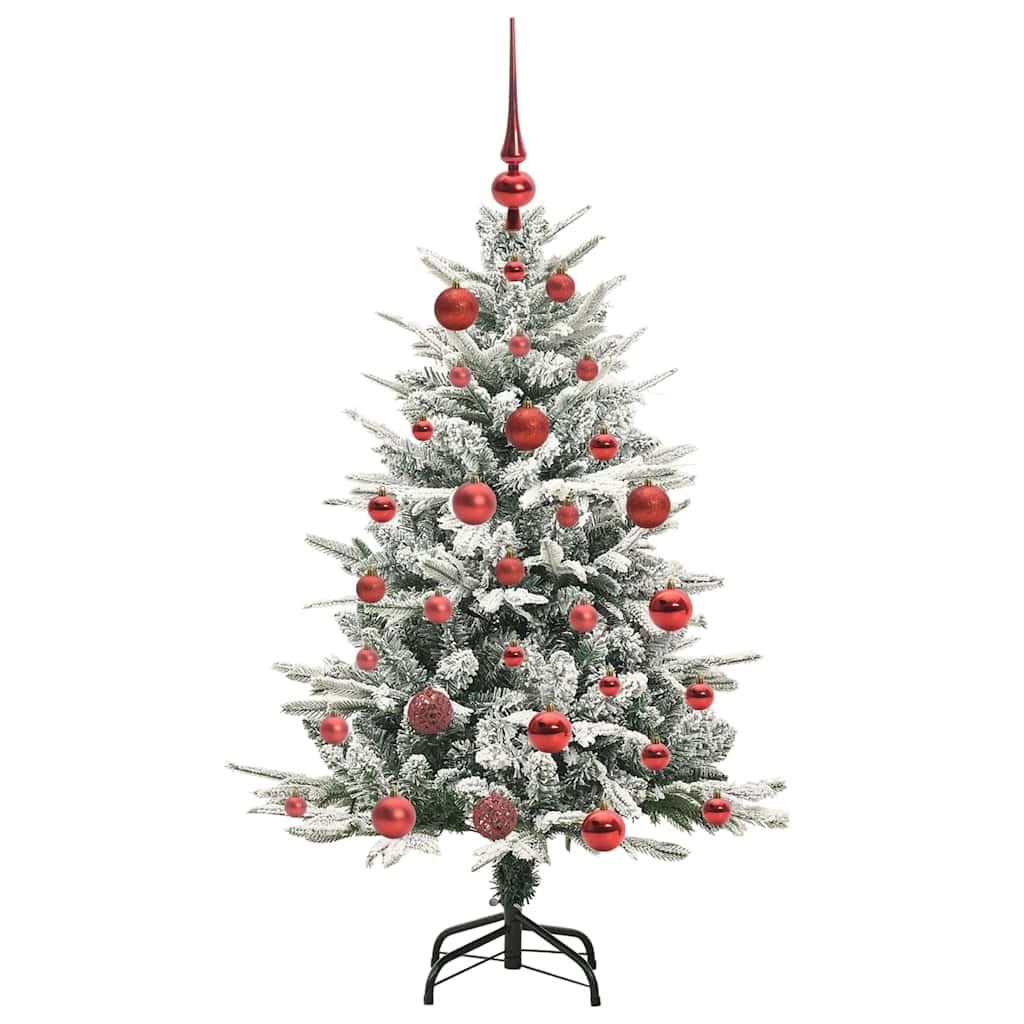 Künstlicher vorbeleuchteter Weihnachtsbaum mit Kugelset Grün