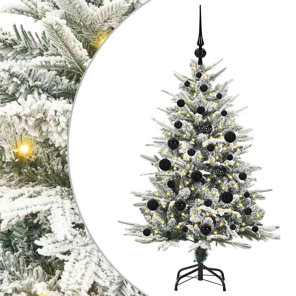 Künstlicher vorbeleuchteter Weihnachtsbaum mit Kugelset Grün
