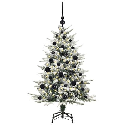 Künstlicher vorbeleuchteter Weihnachtsbaum mit Kugelset Grün