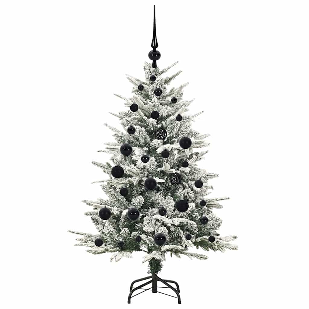 Künstlicher vorbeleuchteter Weihnachtsbaum mit Kugelset Grün