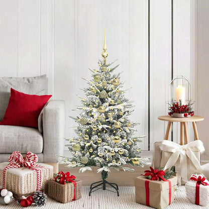 Künstlicher vorbeleuchteter Weihnachtsbaum mit Kugelset Grün