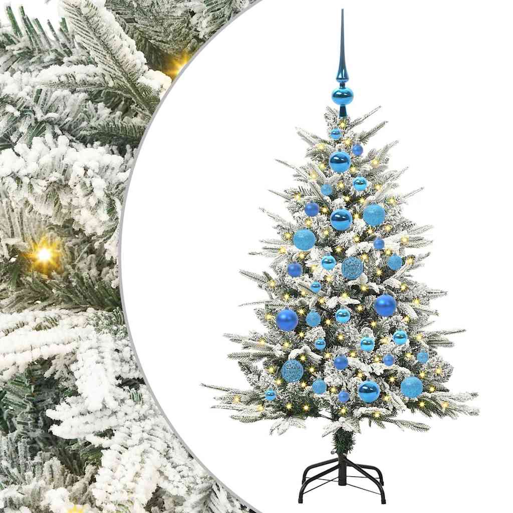Künstlicher vorbeleuchteter Weihnachtsbaum mit Kugelset Grün