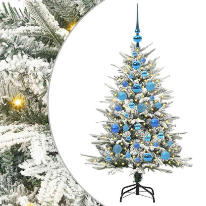 Künstlicher vorbeleuchteter Weihnachtsbaum mit Kugelset Grün