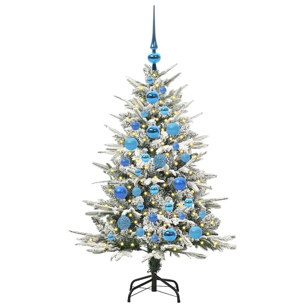 Künstlicher vorbeleuchteter Weihnachtsbaum mit Kugelset Grün