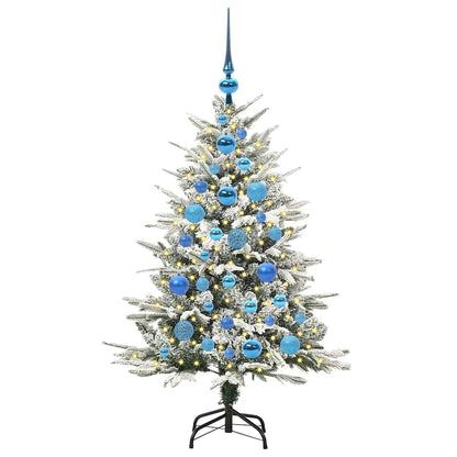 Künstlicher vorbeleuchteter Weihnachtsbaum mit Kugelset Grün