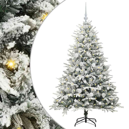 Künstlicher vorbeleuchteter Weihnachtsbaum mit Kugelset Grün