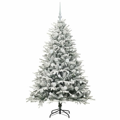 Künstlicher vorbeleuchteter Weihnachtsbaum mit Kugelset Grün