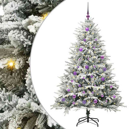 Künstlicher vorbeleuchteter Weihnachtsbaum mit Kugelset Grün