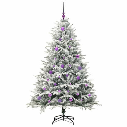 Künstlicher vorbeleuchteter Weihnachtsbaum mit Kugelset Grün