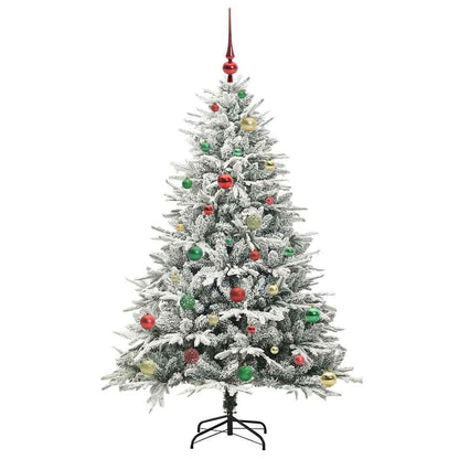 Künstlicher vorbeleuchteter Weihnachtsbaum mit Kugelset Grün