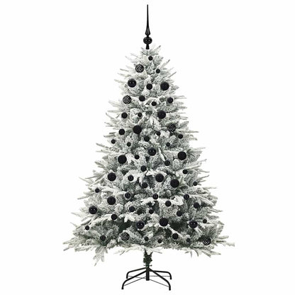 Künstlicher vorbeleuchteter Weihnachtsbaum mit Kugelset Grün