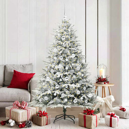 Künstlicher vorbeleuchteter Weihnachtsbaum mit Kugelset Grün