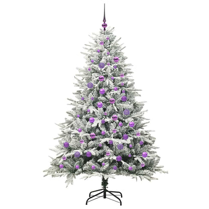 Künstlicher vorbeleuchteter Weihnachtsbaum mit Kugelset Grün