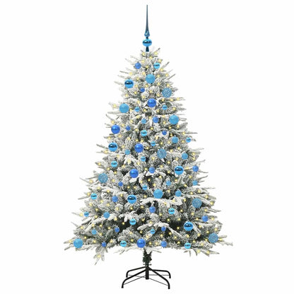 Künstlicher vorbeleuchteter Weihnachtsbaum mit Kugelset Grün