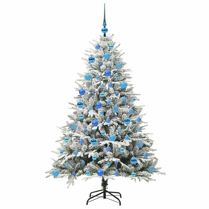 Künstlicher vorbeleuchteter Weihnachtsbaum mit Kugelset Grün