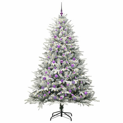 Künstlicher vorbeleuchteter Weihnachtsbaum mit Kugelset Grün