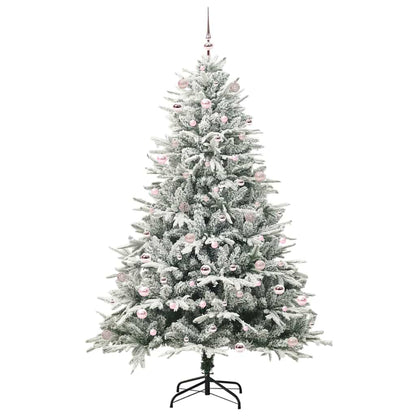 Künstlicher vorbeleuchteter Weihnachtsbaum mit Kugelset Grün