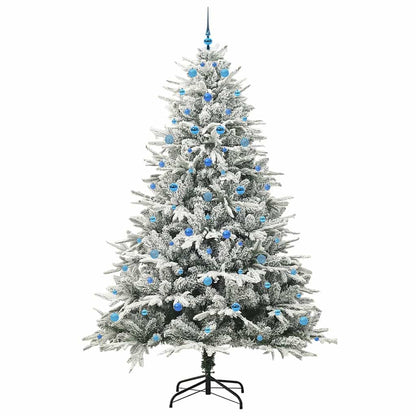 Künstlicher vorbeleuchteter Weihnachtsbaum mit Kugelset Grün