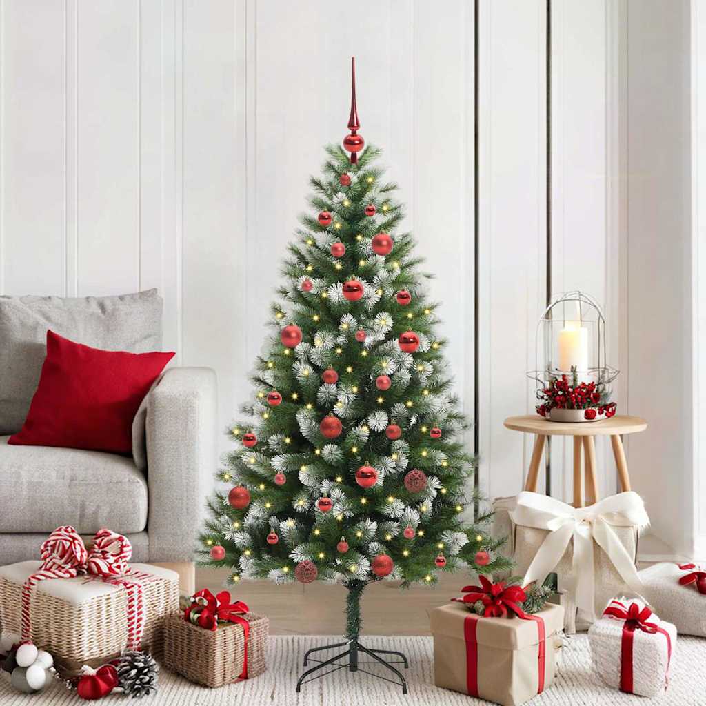 Künstlicher schwenkbarer Weihnachtsbaum mit flockigem Schnee