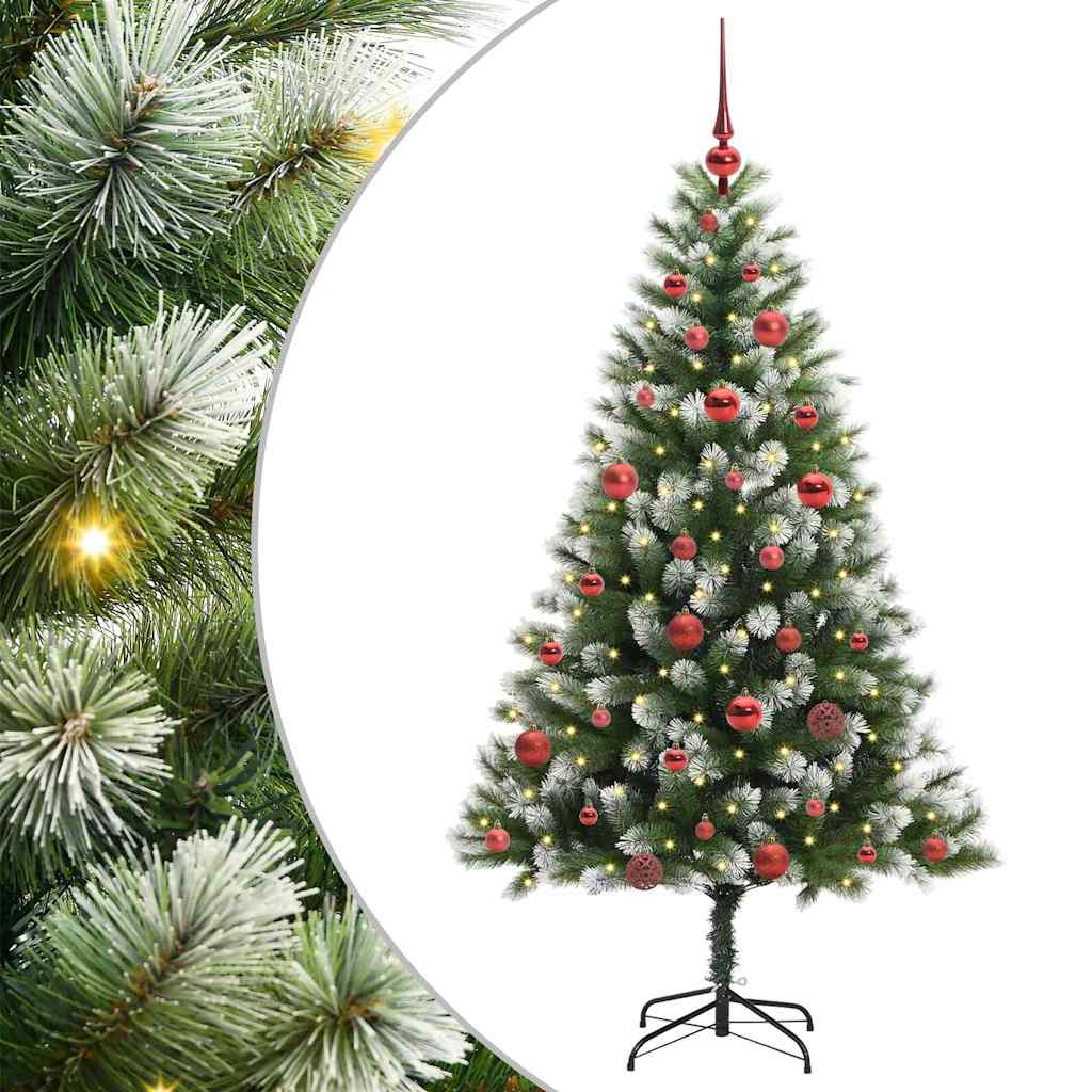Künstlicher schwenkbarer Weihnachtsbaum mit flockigem Schnee