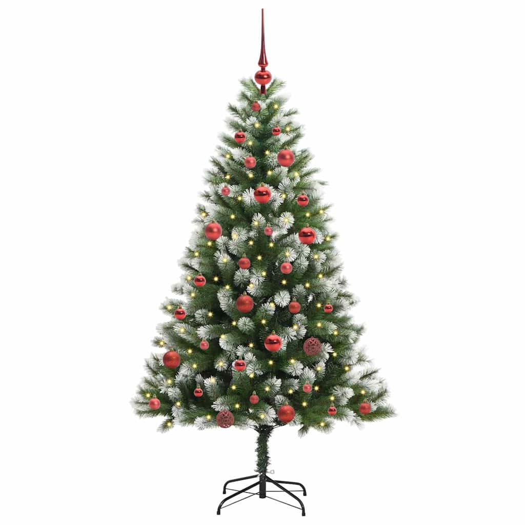 Künstlicher schwenkbarer Weihnachtsbaum mit flockigem Schnee
