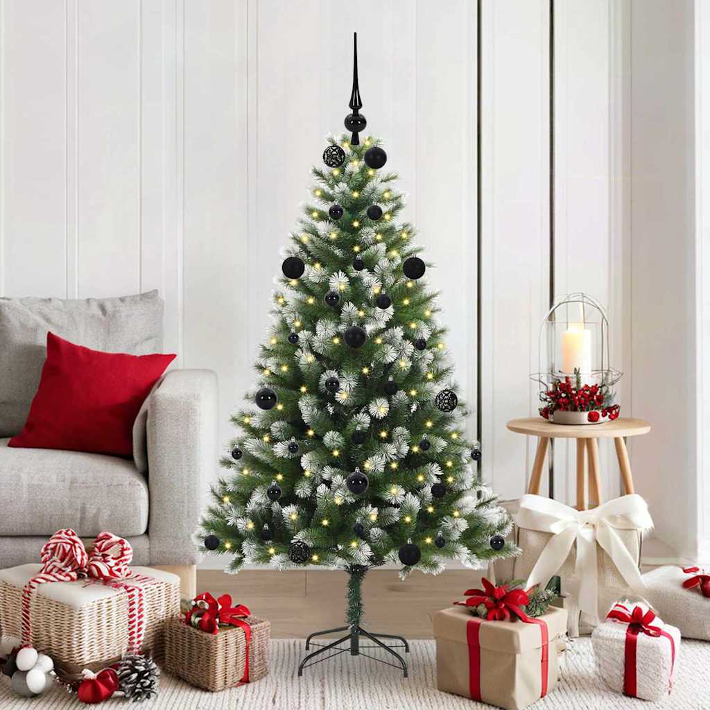 Künstlicher schwenkbarer Weihnachtsbaum mit flockigem Schnee
