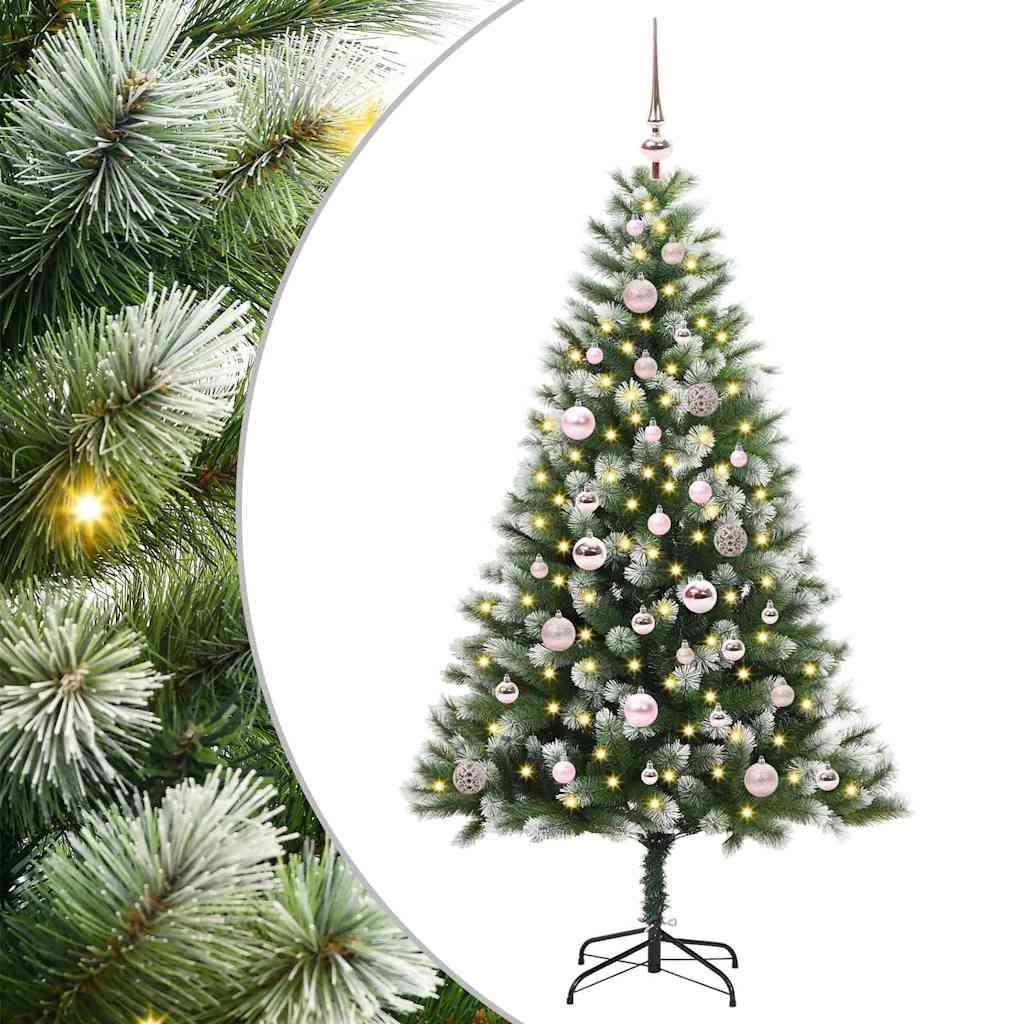 Künstlicher schwenkbarer Weihnachtsbaum mit flockigem Schnee