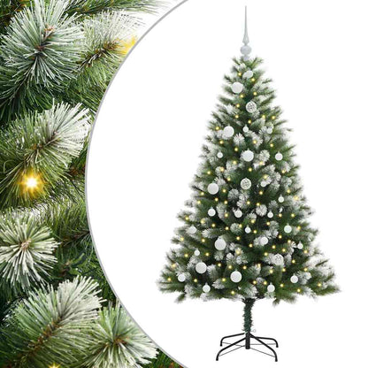 Künstlicher schwenkbarer Weihnachtsbaum mit flockigem Schnee