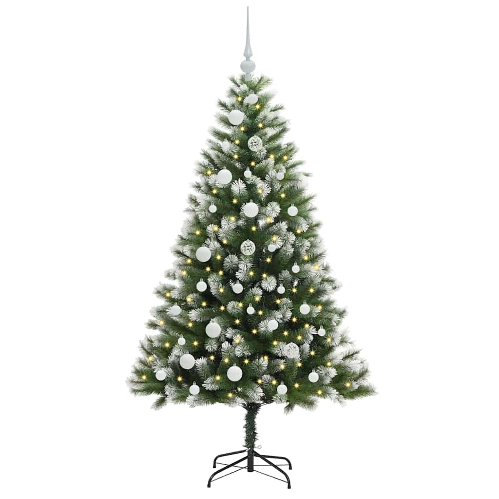 Künstlicher schwenkbarer Weihnachtsbaum mit flockigem Schnee