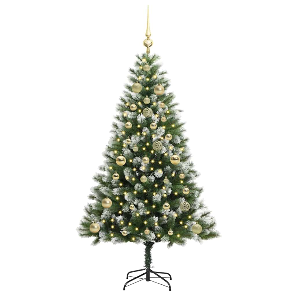 Künstlicher schwenkbarer Weihnachtsbaum mit flockigem Schnee