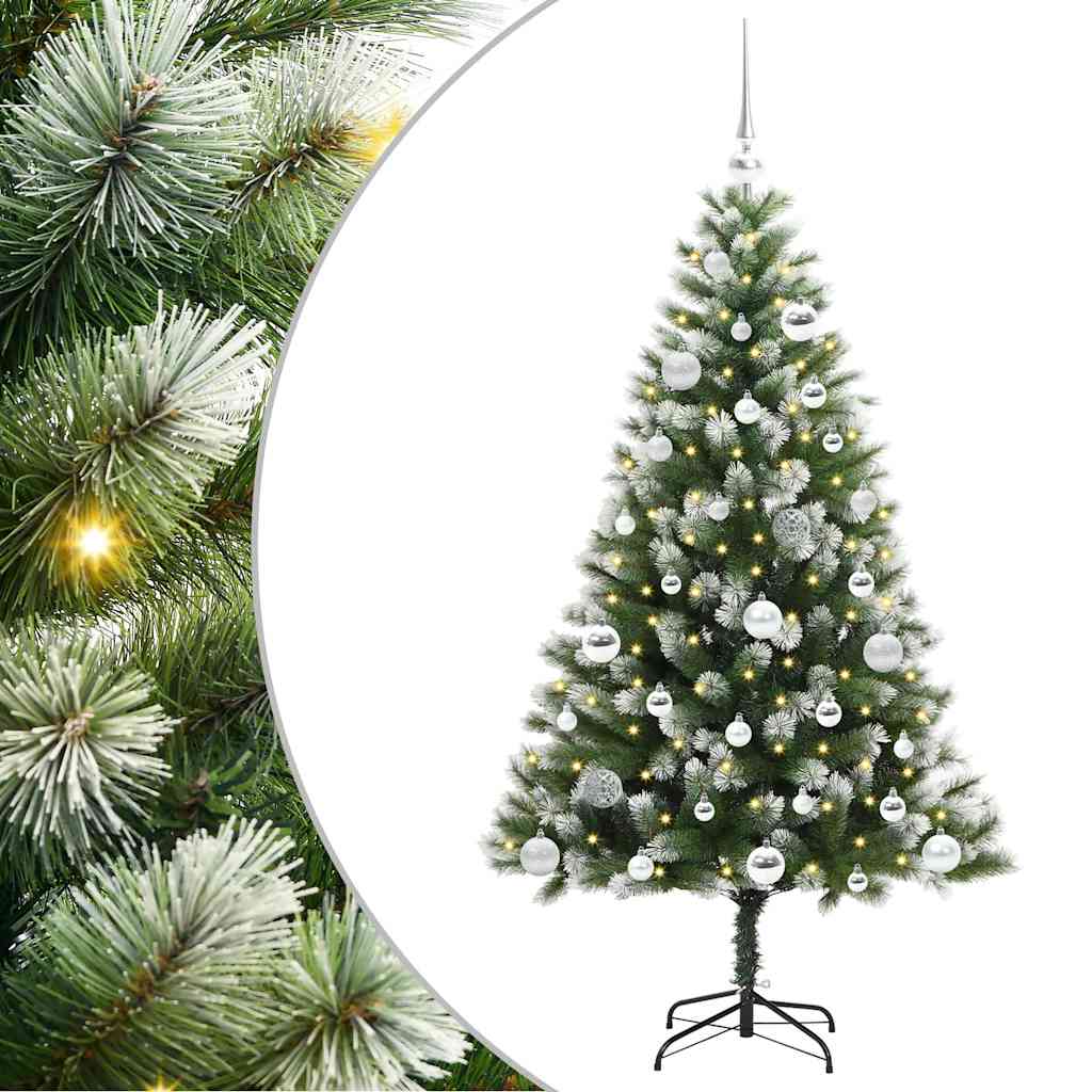 Künstlicher schwenkbarer Weihnachtsbaum mit flockigem Schnee