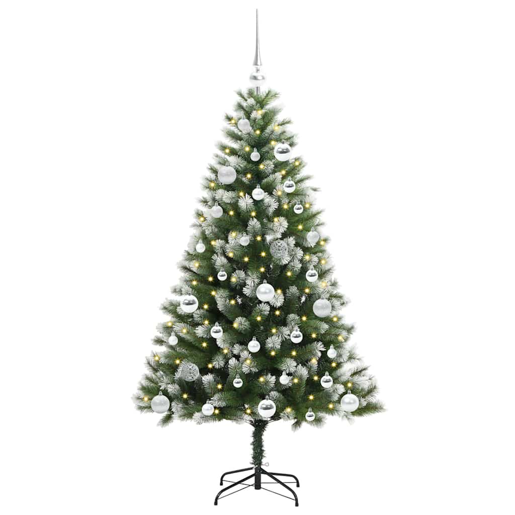 Künstlicher schwenkbarer Weihnachtsbaum mit flockigem Schnee