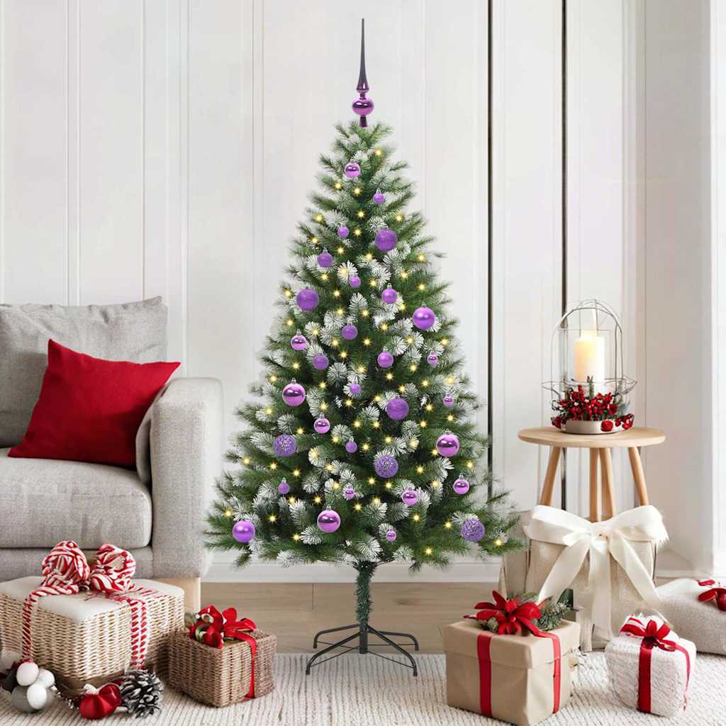 Künstlicher schwenkbarer Weihnachtsbaum mit flockigem Schnee