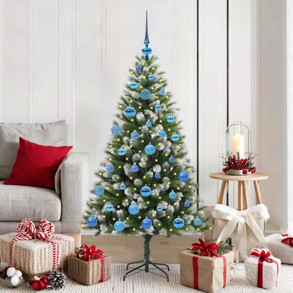 Künstlicher schwenkbarer Weihnachtsbaum mit flockigem Schnee