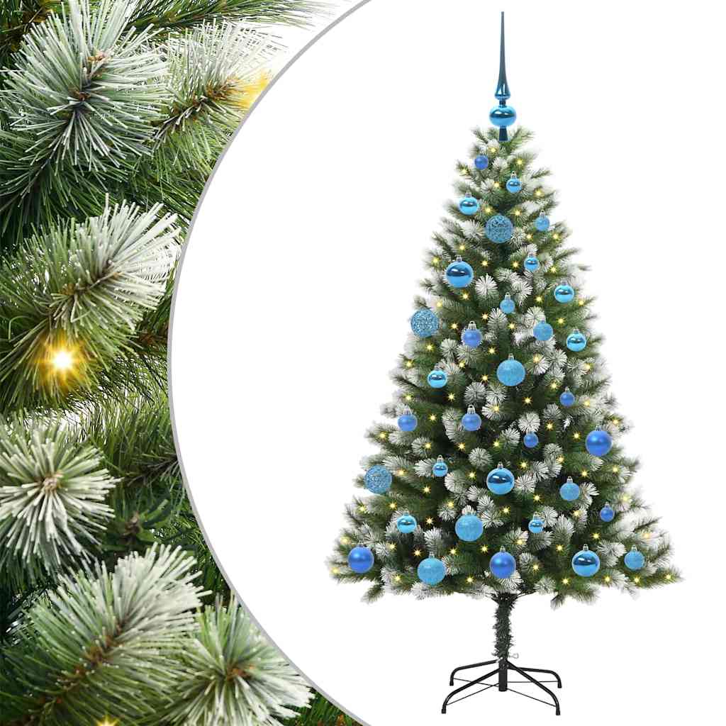 Künstlicher schwenkbarer Weihnachtsbaum mit flockigem Schnee