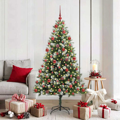 Künstlicher Klapp-Weihnachtsbaum mit Schneeüberzug 300 LEDs