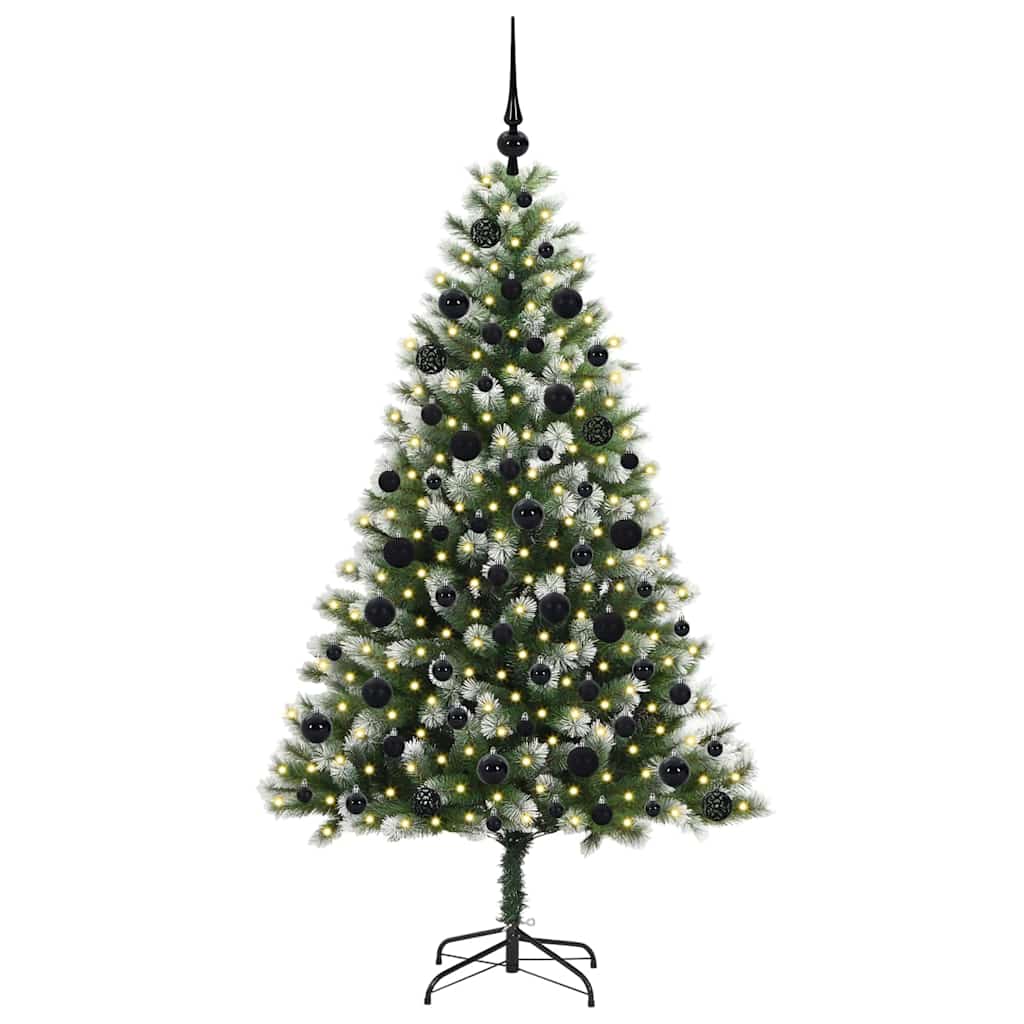 Künstlicher schwenkbarer Weihnachtsbaum mit flockigem Schnee
