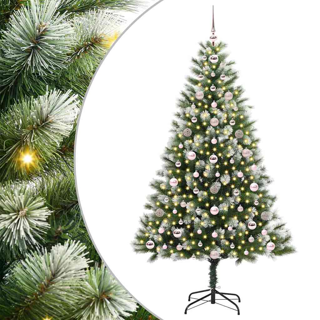 Künstlicher schwenkbarer Weihnachtsbaum mit flockigem Schnee
