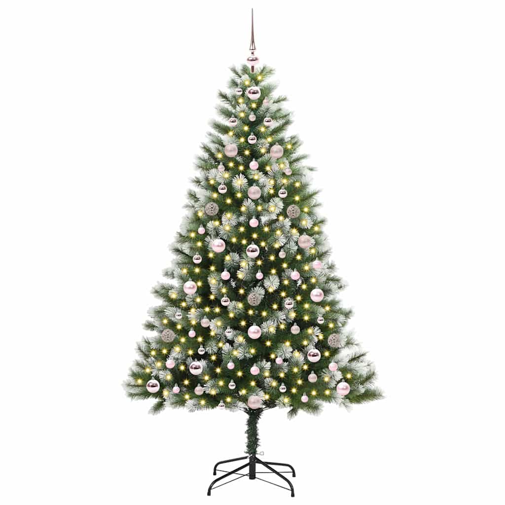 Künstlicher schwenkbarer Weihnachtsbaum mit flockigem Schnee