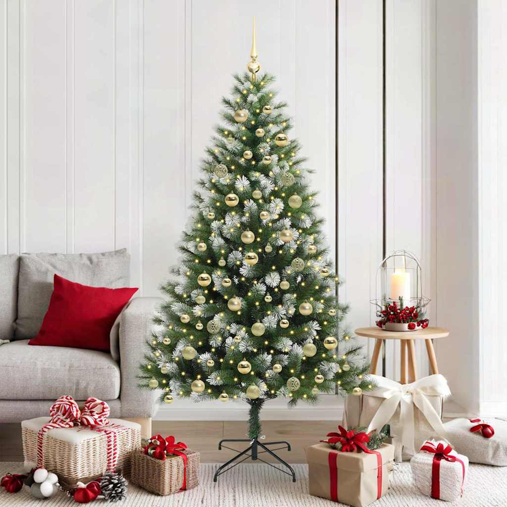 Künstlicher Klapp-Weihnachtsbaum mit Schneeüberzug 300 LEDs