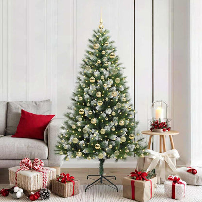 Künstlicher Klapp-Weihnachtsbaum mit Schneeüberzug 300 LEDs