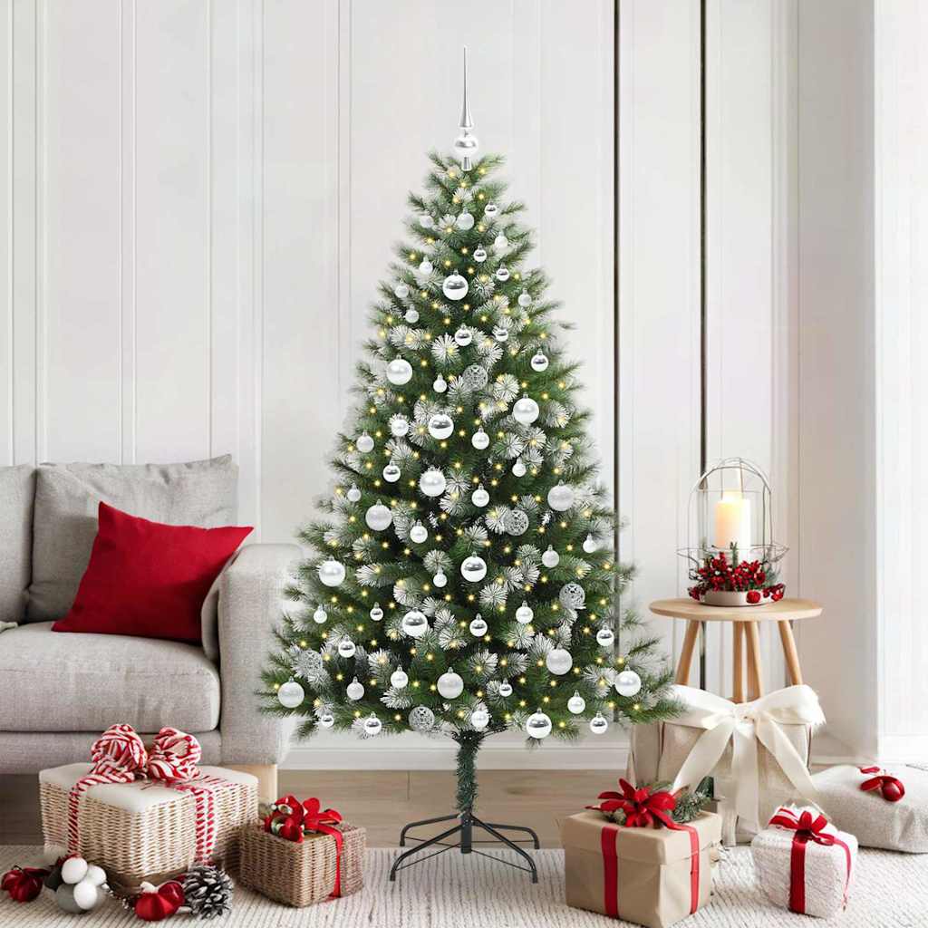 Künstlicher Klapp-Weihnachtsbaum mit Schneeüberzug 300 LEDs