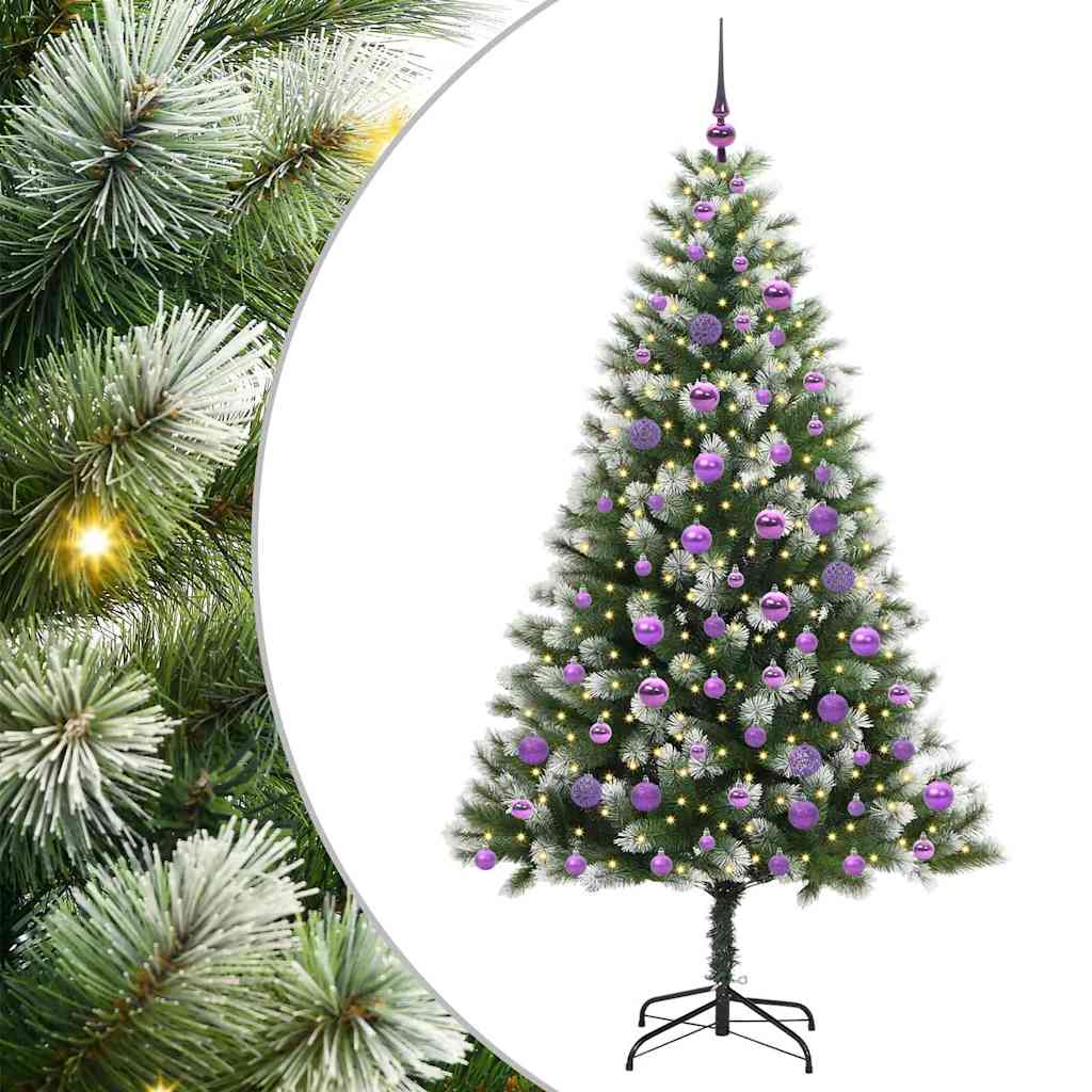 Künstlicher schwenkbarer Weihnachtsbaum mit flockigem Schnee