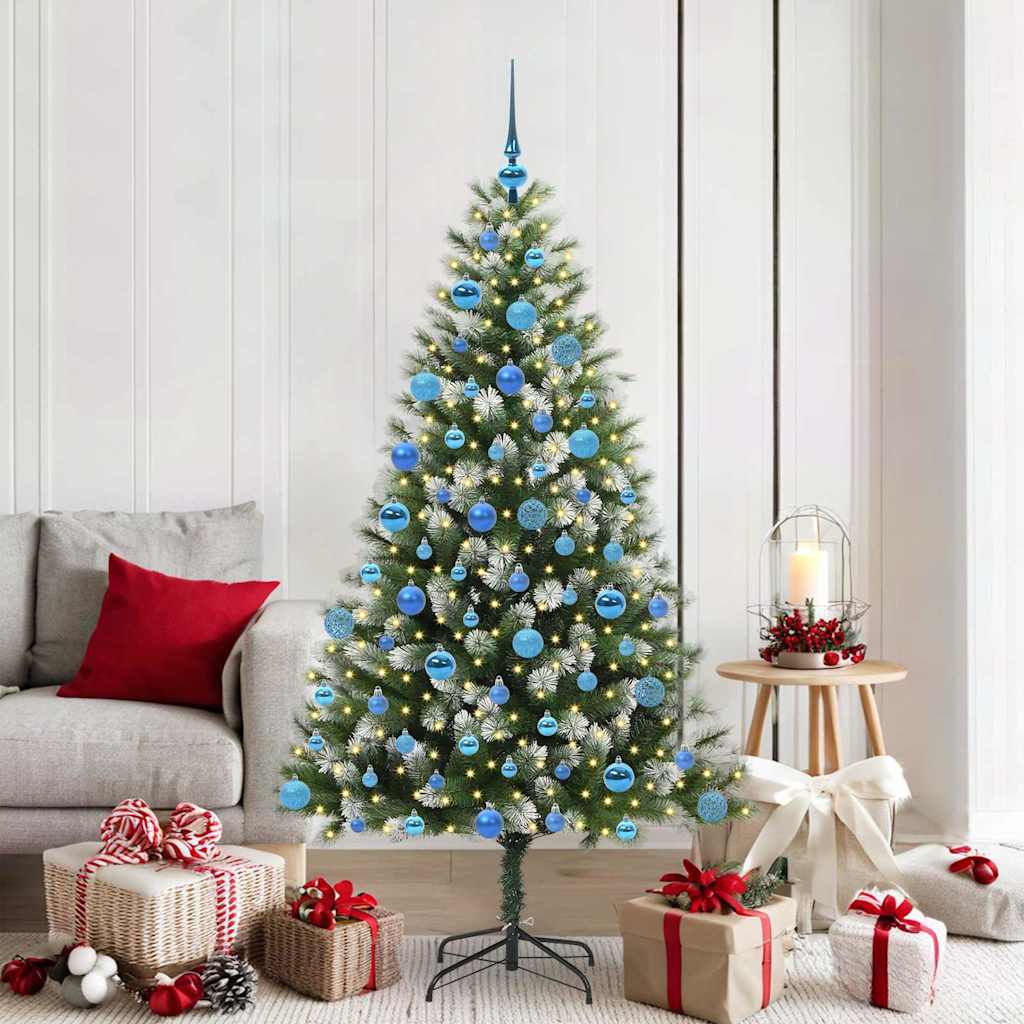 Künstlicher schwenkbarer Weihnachtsbaum mit flockigem Schnee