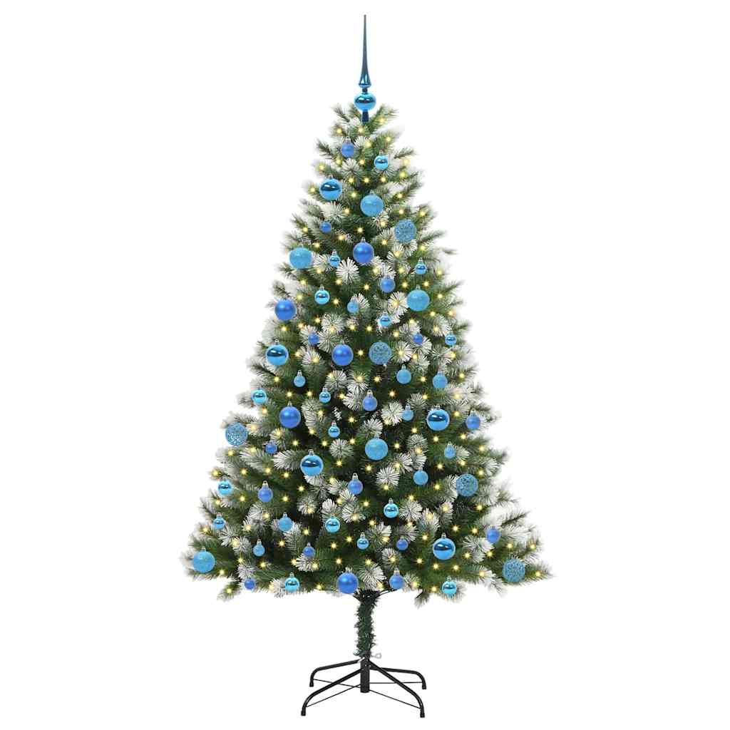 Künstlicher schwenkbarer Weihnachtsbaum mit flockigem Schnee