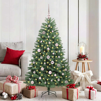 Künstlicher klappbarer Weihnachtsbaum mit 150 LEDs Grün 150 cm
