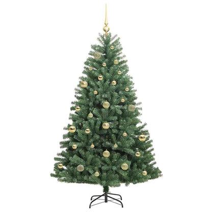 Künstlicher klappbarer Weihnachtsbaum mit 150 LEDs Grün 150 cm